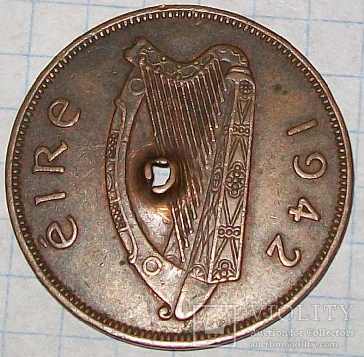 1 пенни 1942 года Ирландия., фото №6