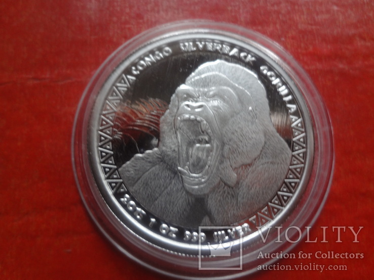 5000 франков 2015 Конго унция 30,1  серебро