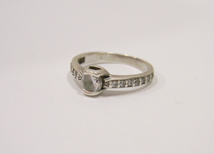 Серебряное кольцо, Серебро 925 пробы, Размер 15,5