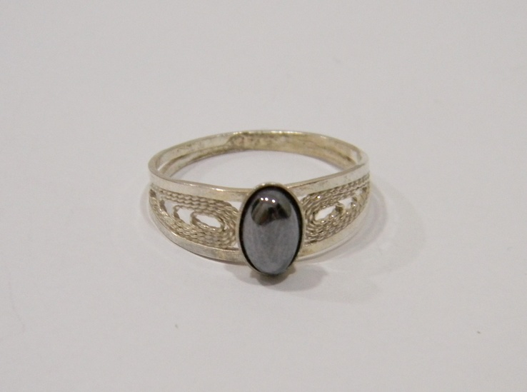 Серебряное кольцо, Серебро, Размер 18, фото №2