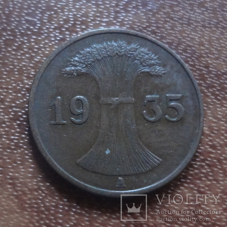 1 пфенниг 1935  Германия   (М.2.49)~, фото №2