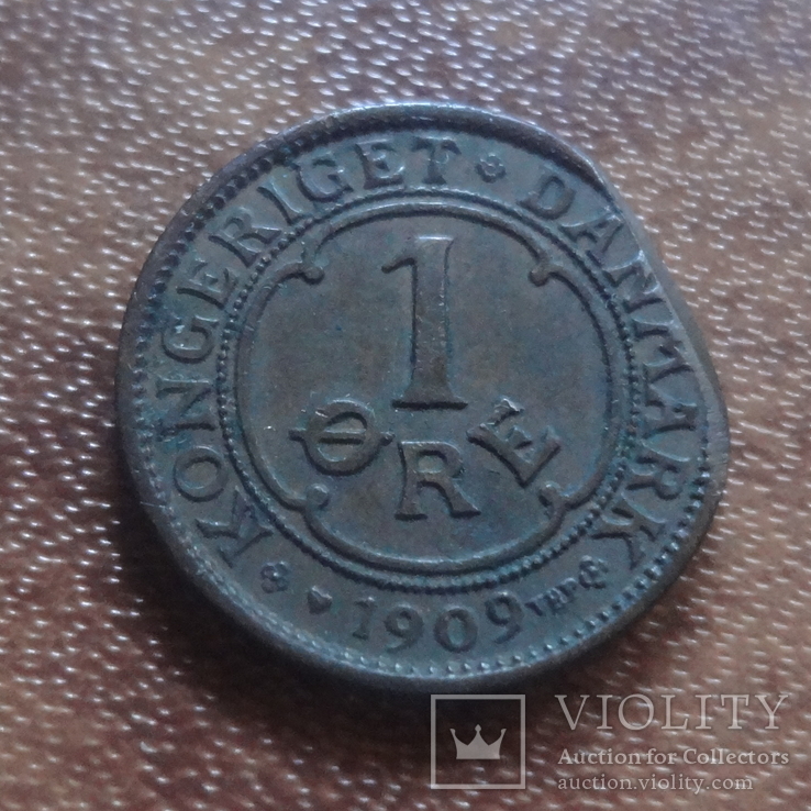 1 эре 1909  Дания   (М.2.54)~, photo number 3