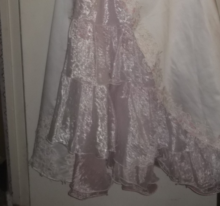 Свадебное платье бело-розовое + подъюбник-колокол, photo number 3