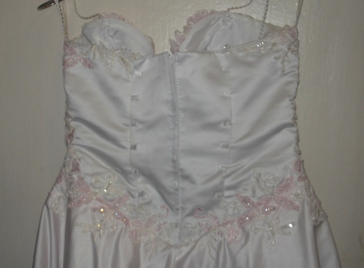 Свадебное платье бело-розовое + подъюбник-колокол, photo number 7
