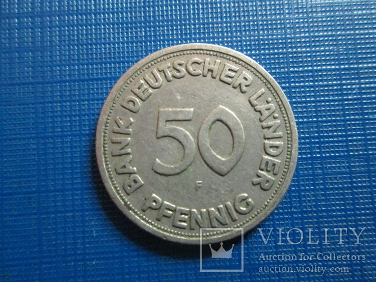  50  пфенінгів ФРГ 1949 F, фото №2