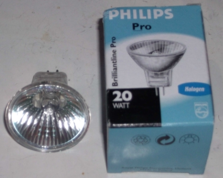 Лампа галогенная «PHILIPS» 12v.20W.GU4(5шт), photo number 4