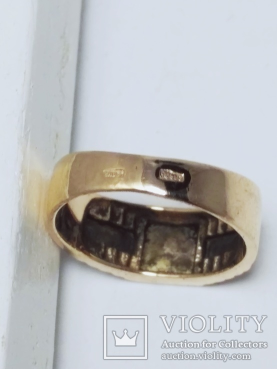 Мужское золотое кольцо, 5,14 грамм, 17,5 размер., фото №6