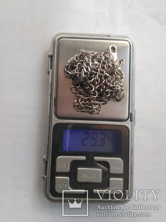 Серебряная цепочка цепь Серебро 925 пробы, 29,34 грамма, фото №3