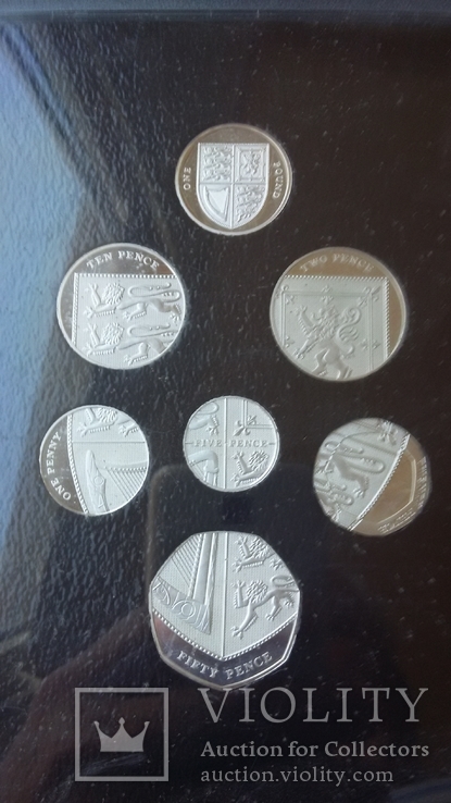 Годовой 2008 набор серебряных монет Великобритании в коробке.., фото №4
