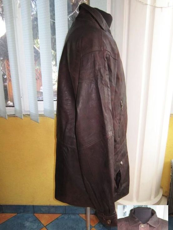 Большая оригинальная кожаная мужская куртка MORENA. Лот 291, фото №7