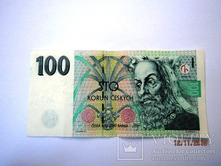 Чехия 100 крон 1997, фото №2