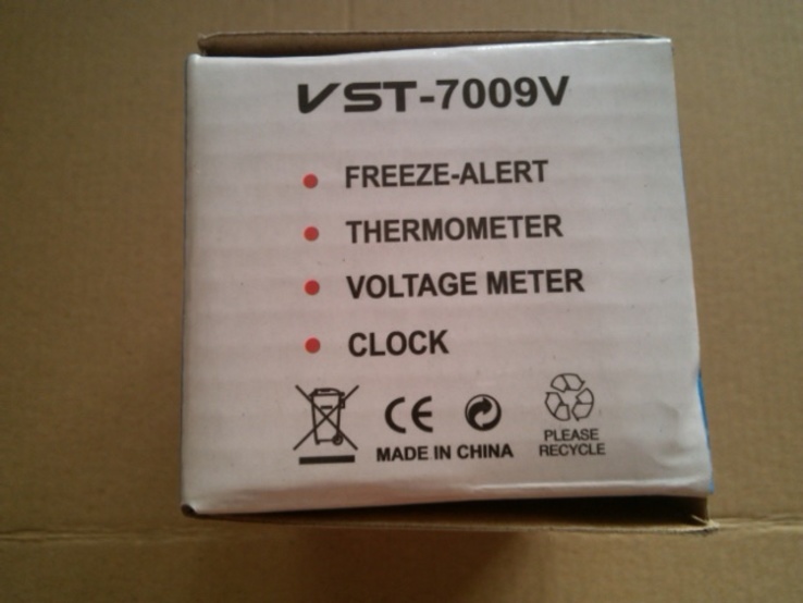 Автомобильные Часы с термометром VST 7009V, фото №3