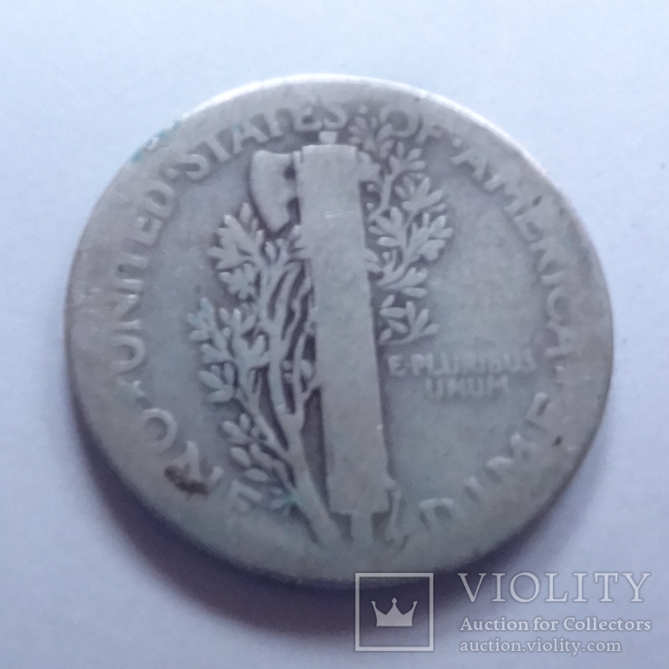10 центов 1928  США серебро    (Н.22.16)~, фото №5