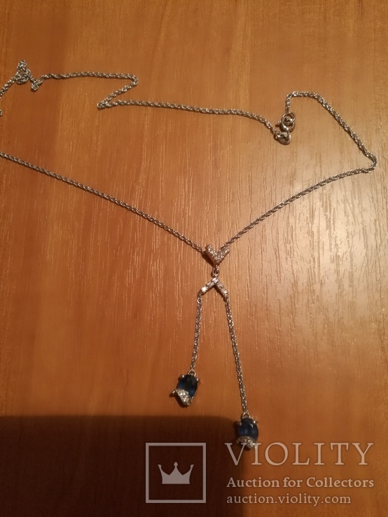 Ожерелье с натуральными сапфирами, фото №2