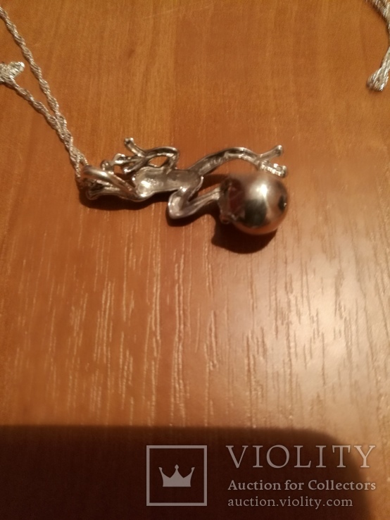 Ожерелье с жемчужиной и марказитами, фото №3