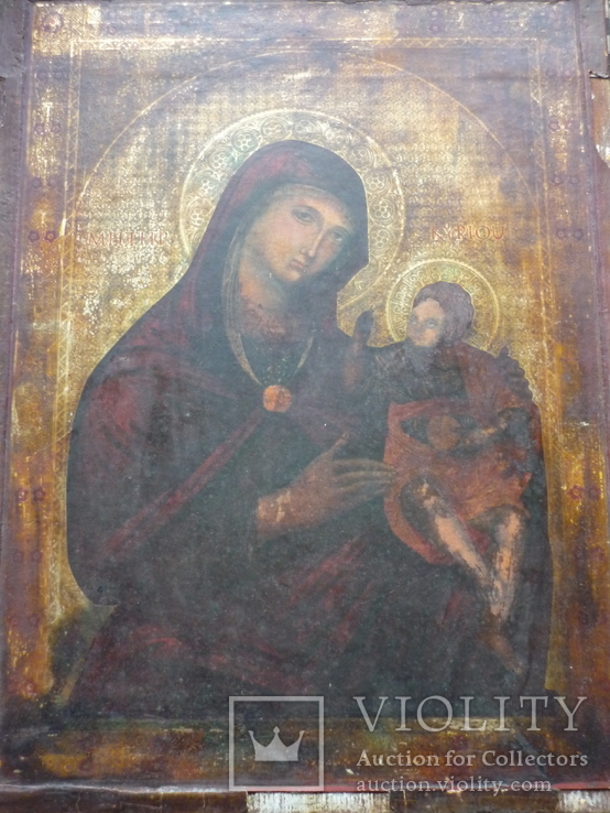 Копия чудотворной иконы Матери Божей.Из монастыря.1926г., фото №2