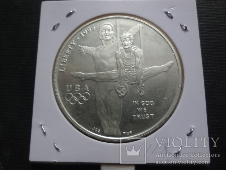 Доллар 1995  США   серебро     холдер 118~