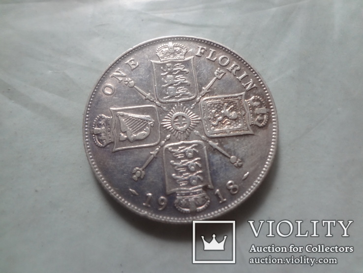 1 флорин 1918 Великобритания серебро (к.3.15)~