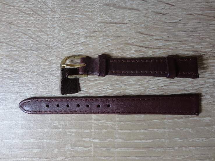 Кожаный Ремешок для Женских часов бардовый (12 мм), фото №2