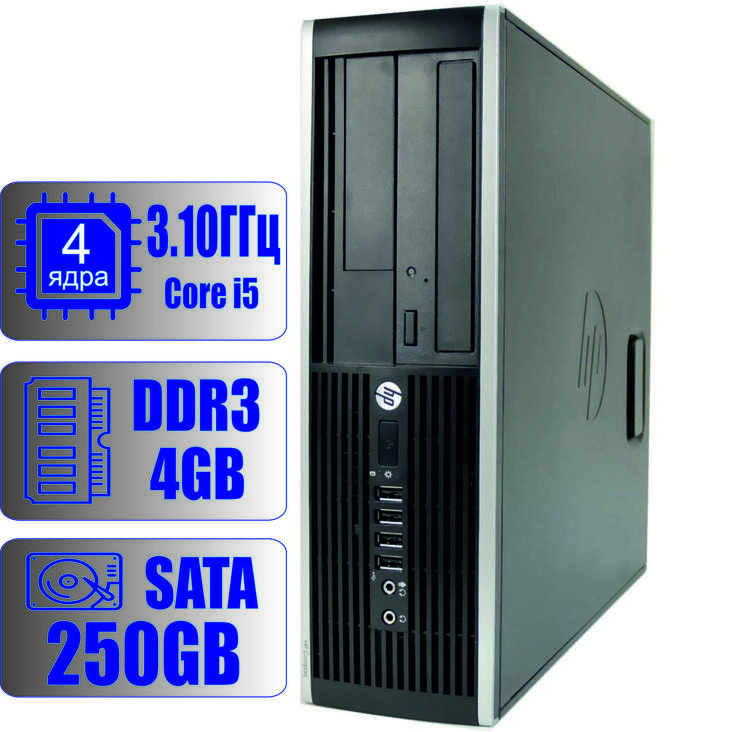 Системный блок HP 4-ядра 3.1GHz/DDR3-4Gb/HDD-250Gb, фото №2