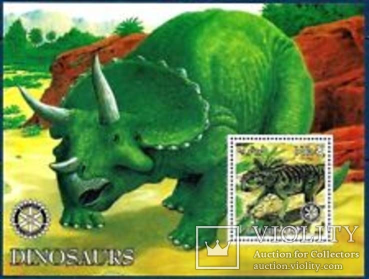Эритрея 2002 сув. лист Динозавры
