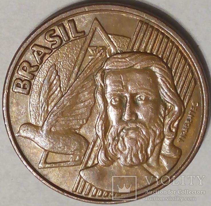 Бразилия 5 сентавос 2002, фото №3