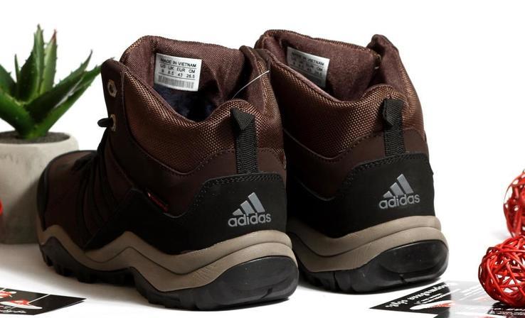 0264 Спортивные ботинки Adidas Коричневые Натуральный Нубук 41 размер 26 см стелька, фото №7