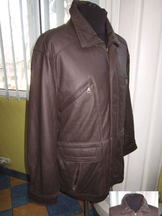 Утеплённая кожаная мужская куртка STANFORD. США. Лот 312, фото №2