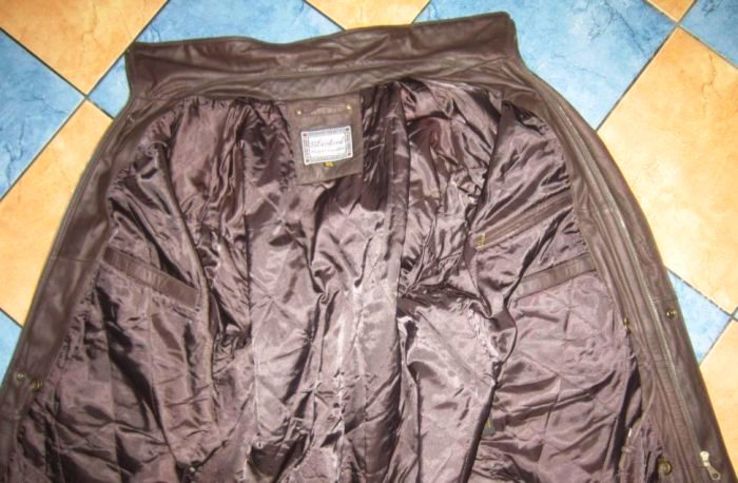 Утеплённая кожаная мужская куртка STANFORD. США. Лот 312, фото №6