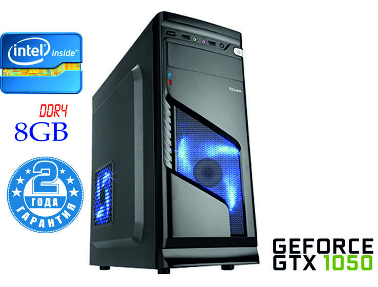 Игровой компьютер NG G4600 D1  2-ядра 3.6GHz (G4600/DDR4-8Gb/HDD-1Tb/ GTX1050), фото №2