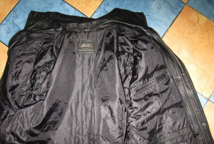 Утеплённая кожаная мужская куртка JCC. Лот 305, фото №6