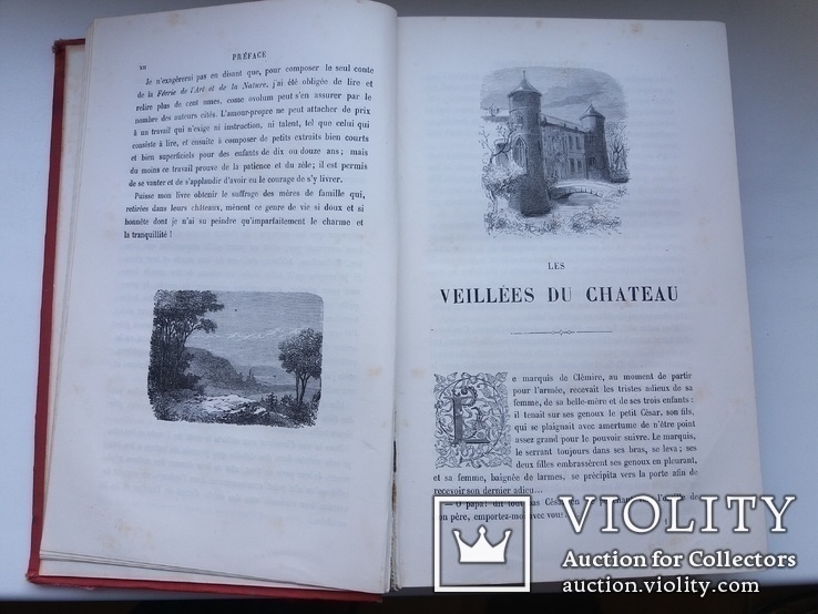Les Veillees Du Chateau з картинками і позолоченими кінцівками аркушів, фото №7