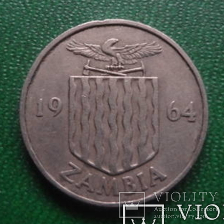 6 пенсов 1964 замбия (2.2.24)~