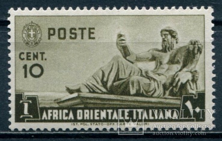 1938 Итальянские колонии Восточная Африка Местные мотивы 10с, фото №2