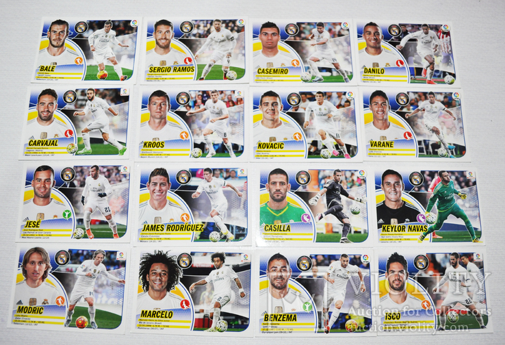 Лот 16 наклеек Panini La Lisa Santander 2016-17 .Real Madrid