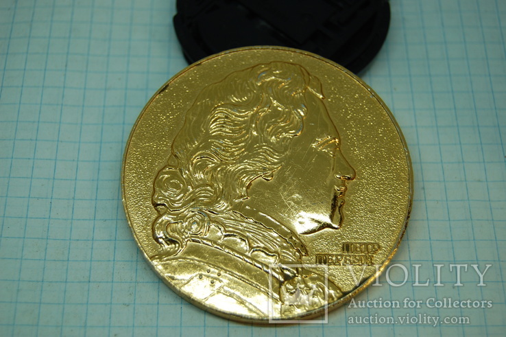Медаль Петр I. Петергоф Петродворец. 65мм, фото №2