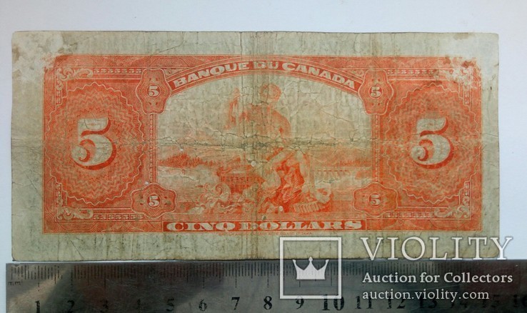 Канада 5 доларів 1935 року (франкомовні), фото №3