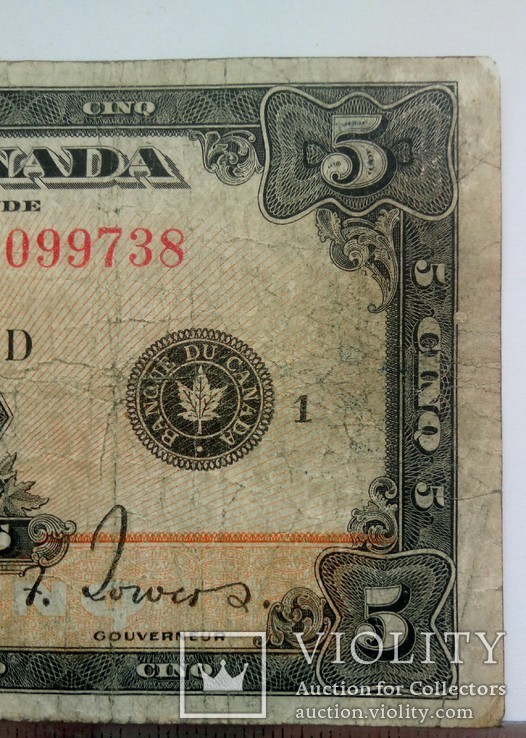 Канада 5 доларів 1935 року (франкомовні), фото №4
