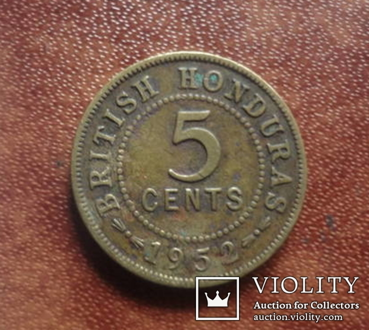 Британский Гондурас 5 центов 1952 г. Георг VI  (м.4.65)~, фото №2