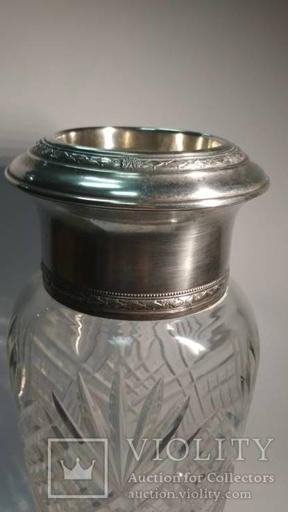 Большая хрустальная ваза в серебре, Европа, фото №12