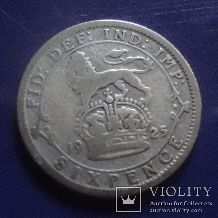 6 пенсов 1925 Великобритания серебро  (К.15.12)~, фото №3