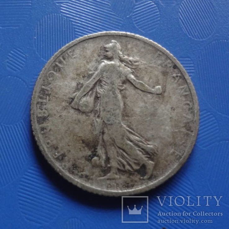  1 франк 1899 Франция серебро   (Х.1.9)~, фото №2