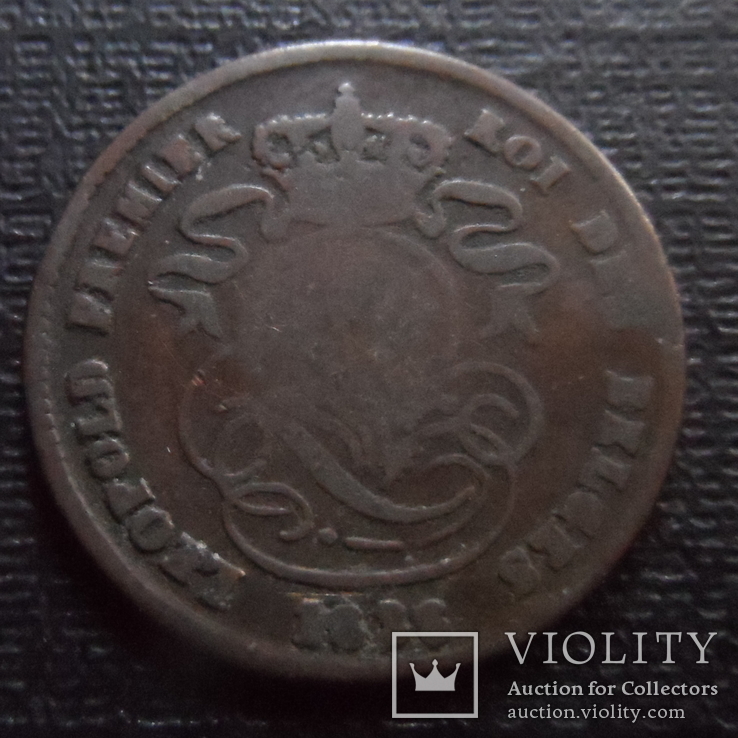 2 цента 1836  Бельгия   (К.25.6)~, фото №4