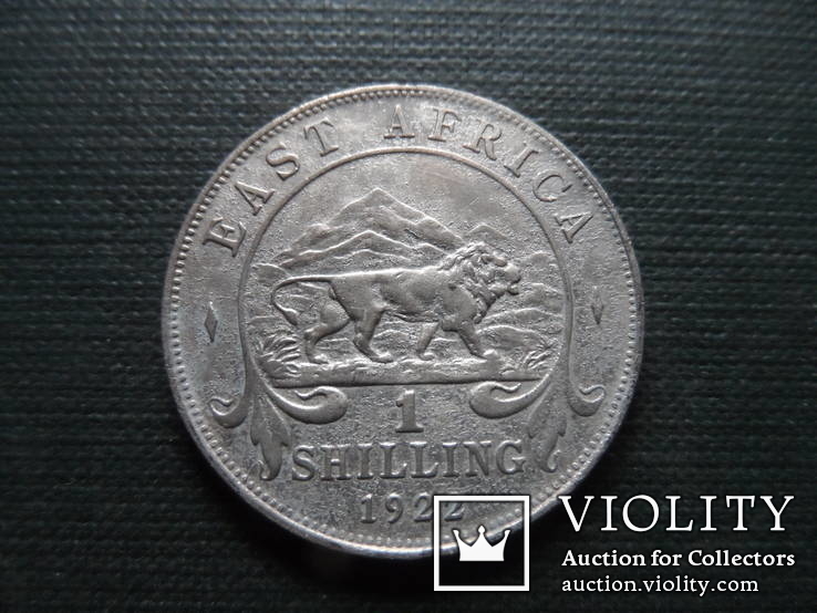 Британская Восточная Африка, KM 21, 1 шиллинг 1922, George VI, лев, серебро (ф.4.9)~