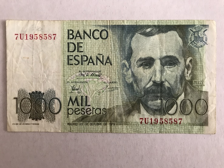 1000 песет Іспанія 1979, фото №2
