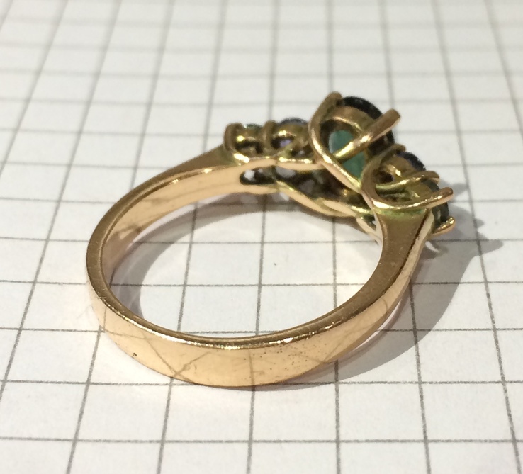 Золотое кольцо (Сапфир,Изумруд), фото №4