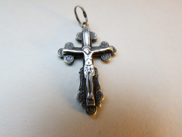 Крест серебренный, фото №4