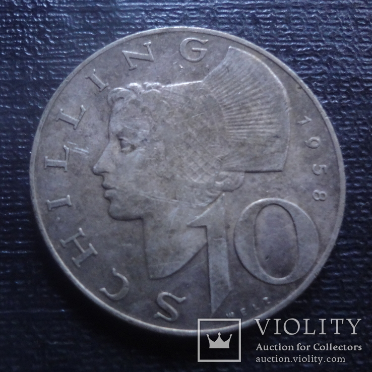 10 шиллингов 1958 Австрия  серебро  (К.21.3)~, numer zdjęcia 2