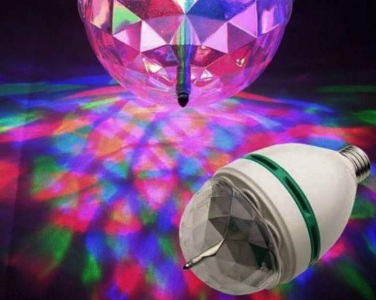 Диско Лампа вращающаяся , разноцветная ,  LED Mini Party Light, фото №3