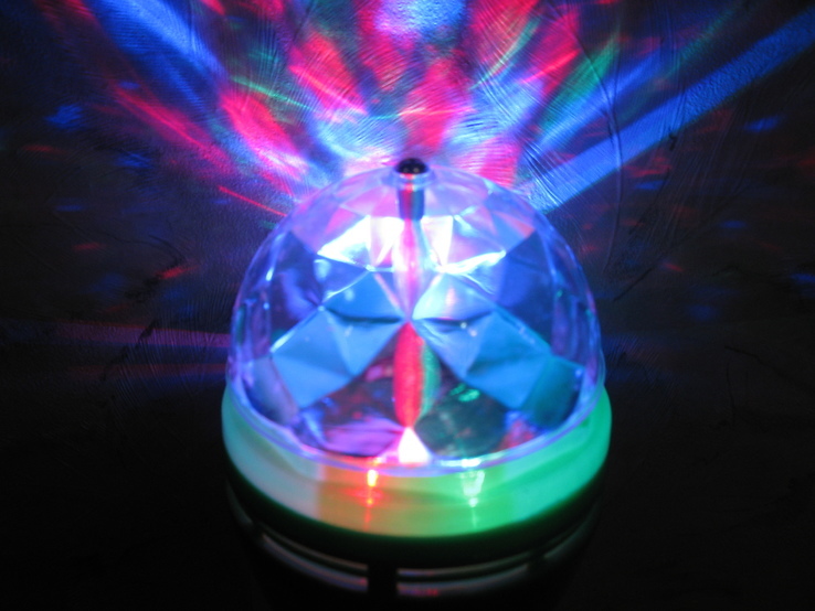 Диско Лампа вращающаяся , разноцветная ,  LED Mini Party Light, фото №6